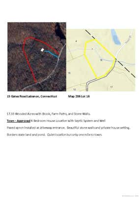 MAP 206 LOT 6 GATES ROAD, LEBANON, CT 06249 - Image 1