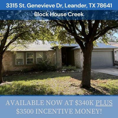 3315 SAINT GENEVIEVE DR, LEANDER, TX 78641, photo 2 of 31