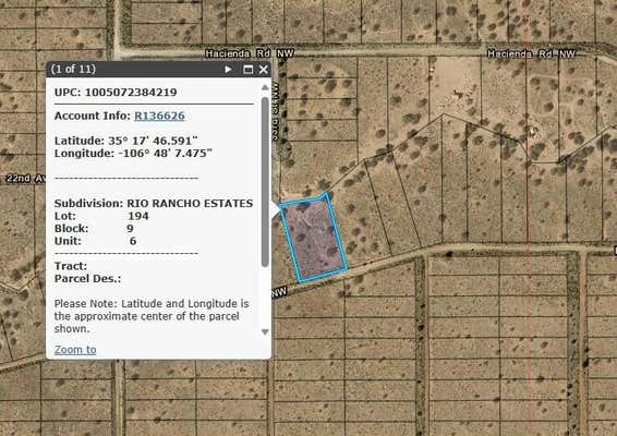 LOT 194 HERMOSILLA ROAD NW, RIO RANCHO, NM 87144 - Image 1