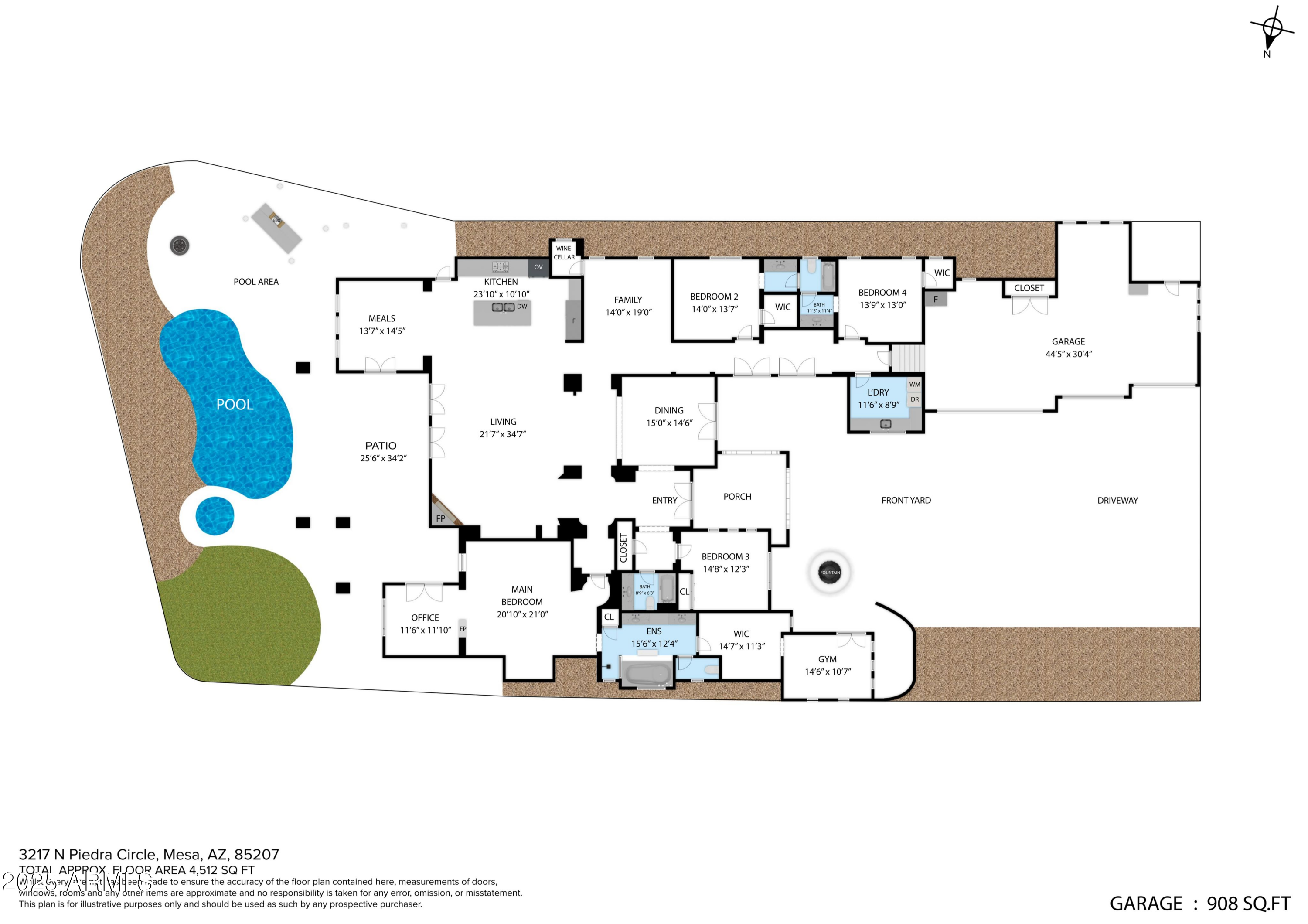 Mesa, Arizona, 85207, United States, 4 Bedrooms Bedrooms, ,3 BathroomsBathrooms,Residential,Active,1798058