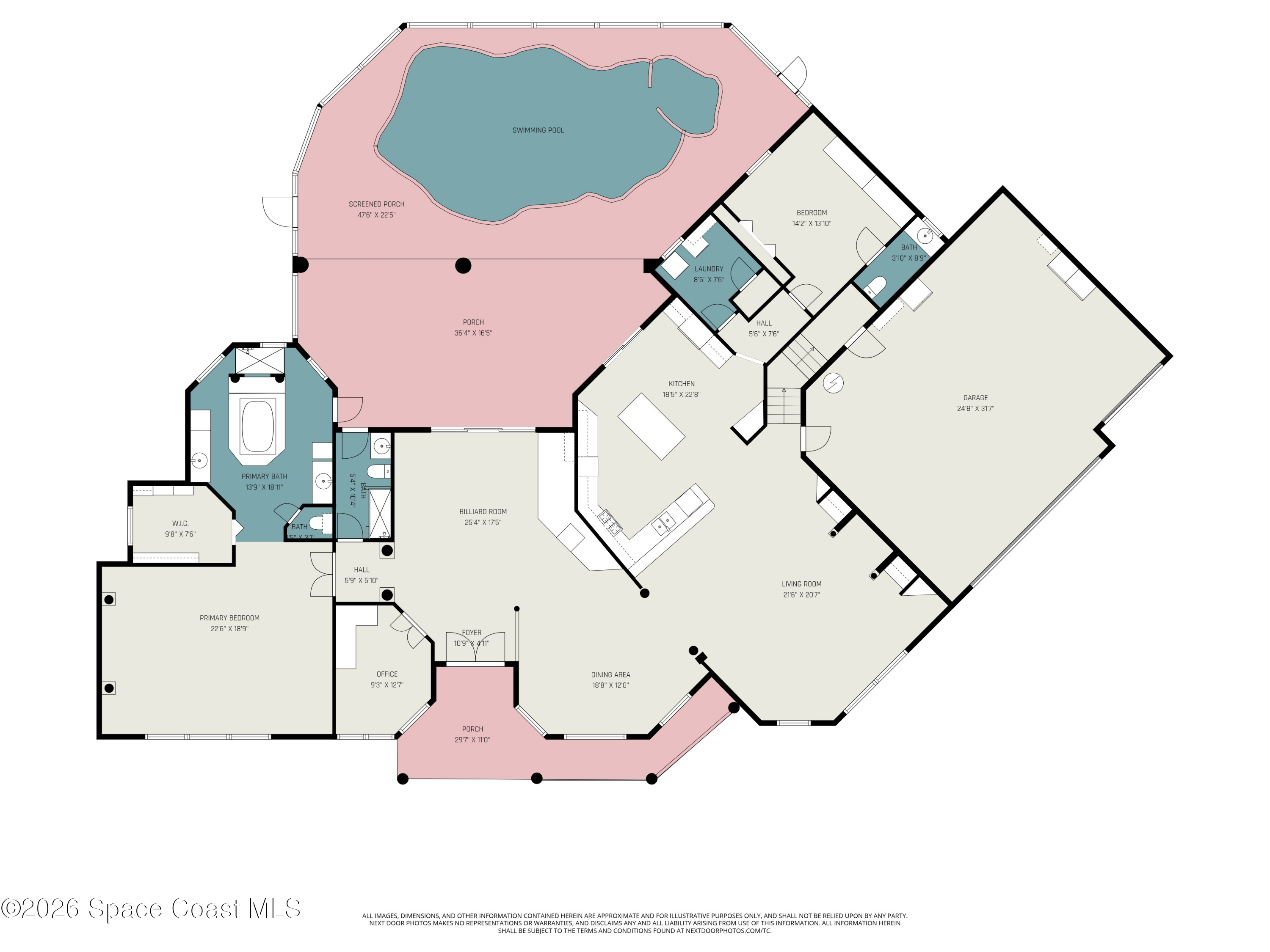 Cocoa, Florida, 32926, United States, 4 Bedrooms Bedrooms, ,4 BathroomsBathrooms,Residential,Active,2009184