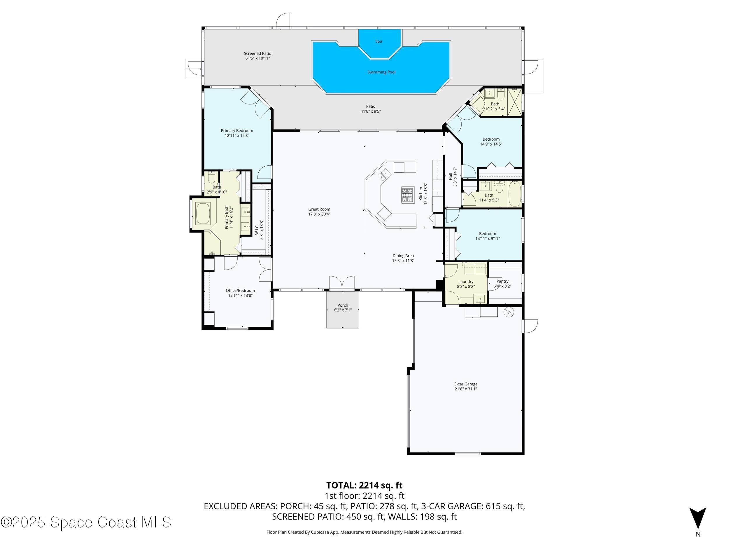 Merritt Island, Florida, 32953, United States, 4 Bedrooms Bedrooms, ,3 BathroomsBathrooms,Residential,Active,1999923