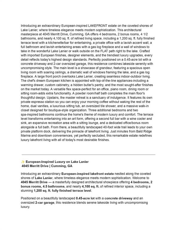 Cumming, Georgia, 30041, United States, 4 Bedrooms Bedrooms, ,5 BathroomsBathrooms,Residential,Active,1945845