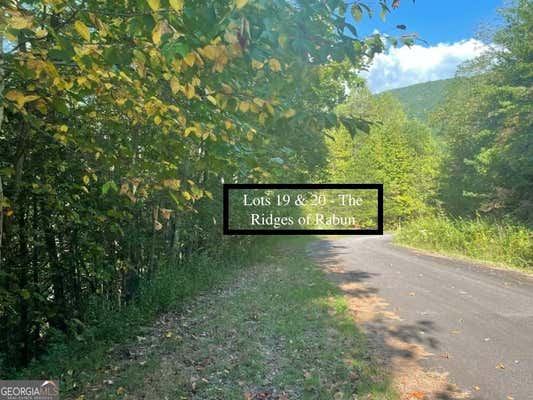 LOTS 19 & 20 SHAKE HOLLOW ROAD, RABUN GAP, GA 30568 - Image 1