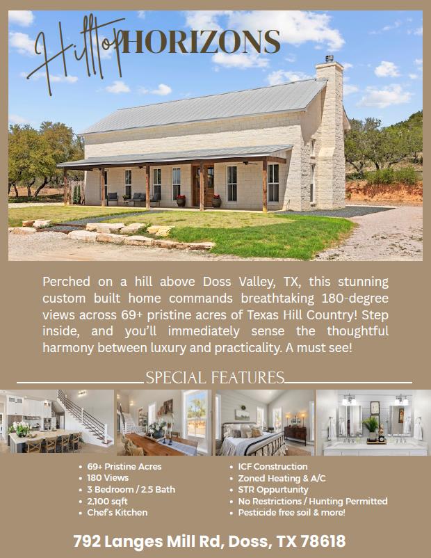 Doss, Texas, 78618, United States, ,3 BathroomsBathrooms,Residential,Active,1772717