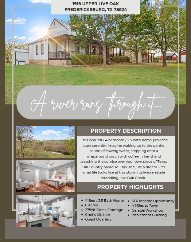 Fredericksburg, Texas, 78624, United States, ,3 BathroomsBathrooms,Residential,Active,1764458