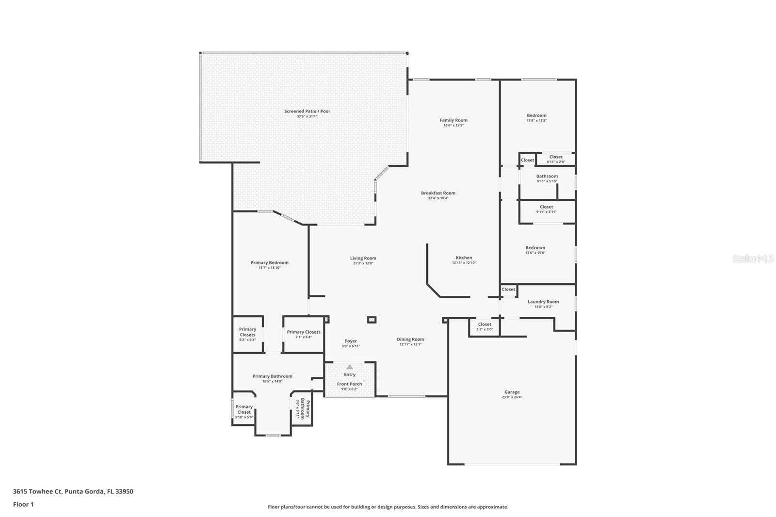 Punta Gorda, Florida, 33950, United States, 3 Bedrooms Bedrooms, ,2 BathroomsBathrooms,Residential,Active,1960126