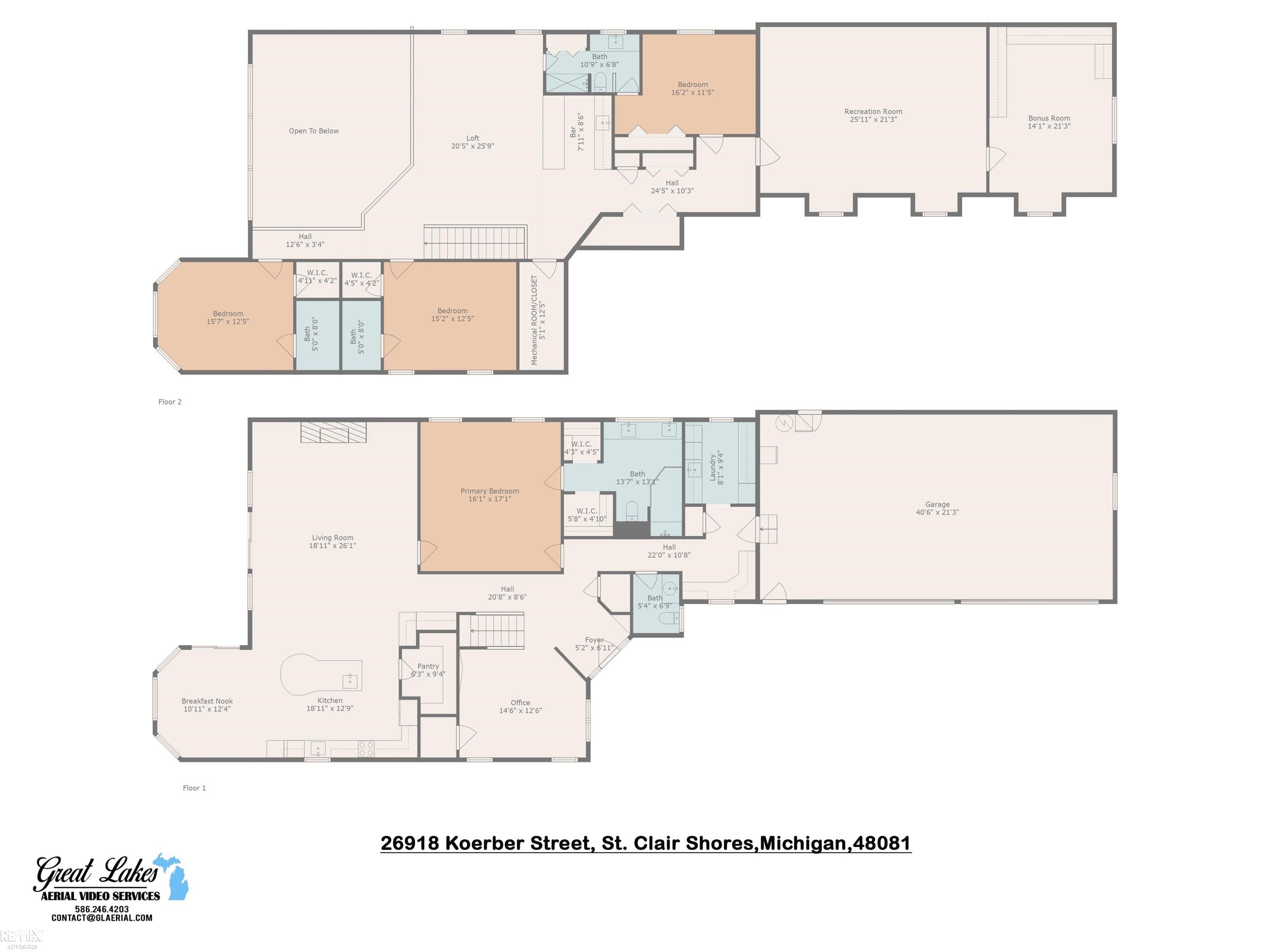 Saint Clair Shores, Michigan, 48081, United States, ,5 BathroomsBathrooms,Residential,Active,1829899