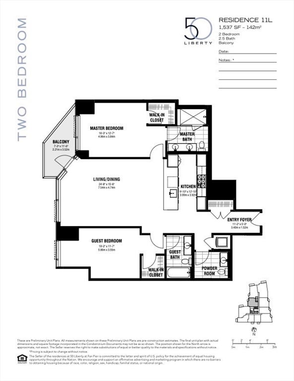 Boston, Massachusetts, 02210, United States, 2 Bedrooms Bedrooms, ,3 BathroomsBathrooms,Residential,Active,1993631