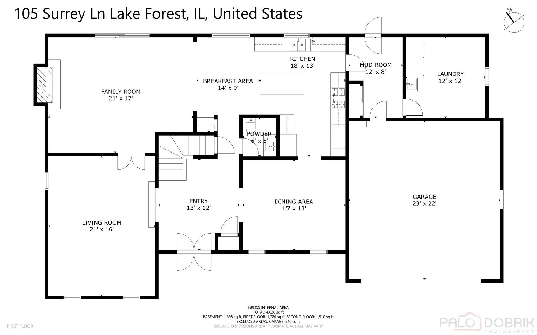 Lincolnshire, Illinois, 60045, United States, 5 Bedrooms Bedrooms, ,4 BathroomsBathrooms,Residential,Active,1885006