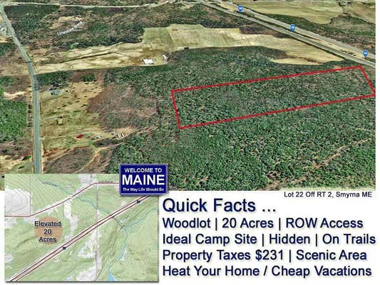 LOT 22 OFF US RT 2 HIGHWAY, SMYRNA, ME 04780 - Image 1