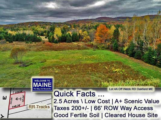 LOT 4A OFF WEBB ROAD, OAKFIELD, ME 04763 - Image 1