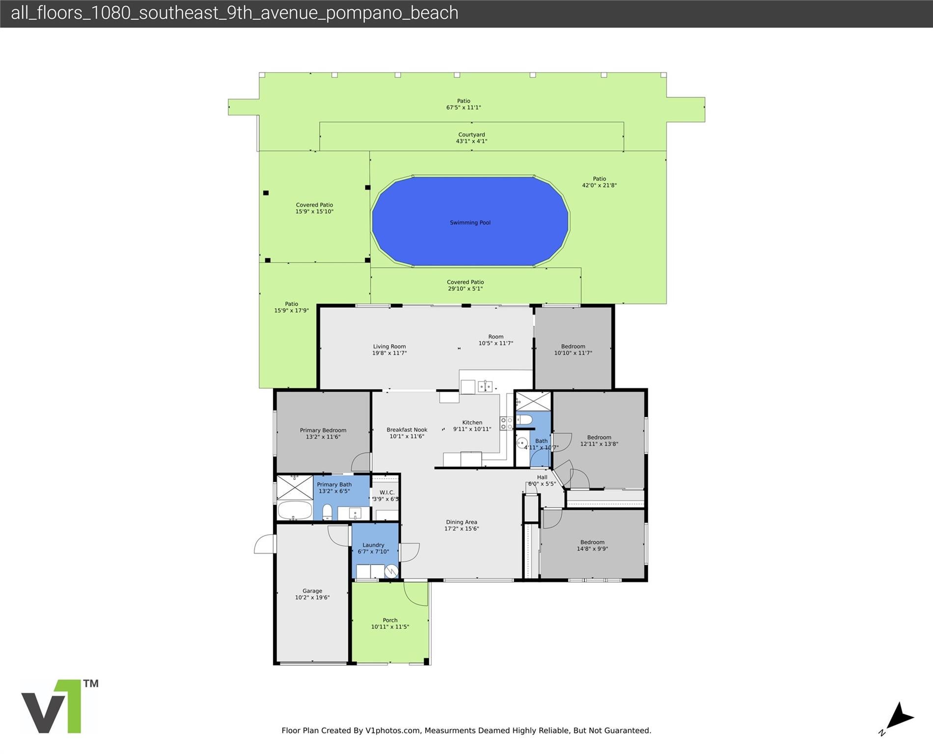 Pompano Beach, Florida, 33060, United States, 4 Bedrooms Bedrooms, ,2 BathroomsBathrooms,Residential,Active,1963396