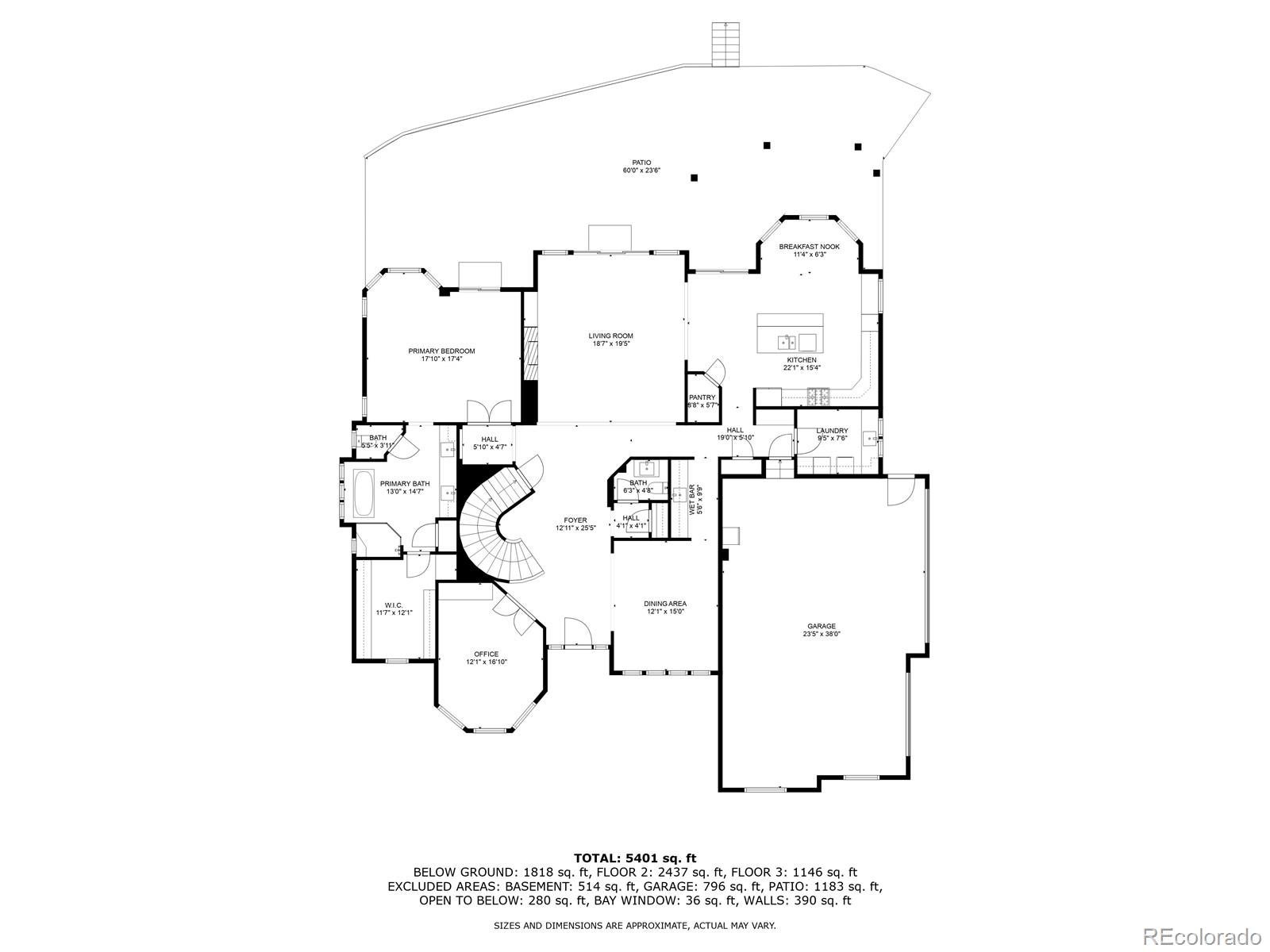 Parker, Colorado, 80134, United States, 6 Bedrooms Bedrooms, ,5 BathroomsBathrooms,Residential,Active,1843852