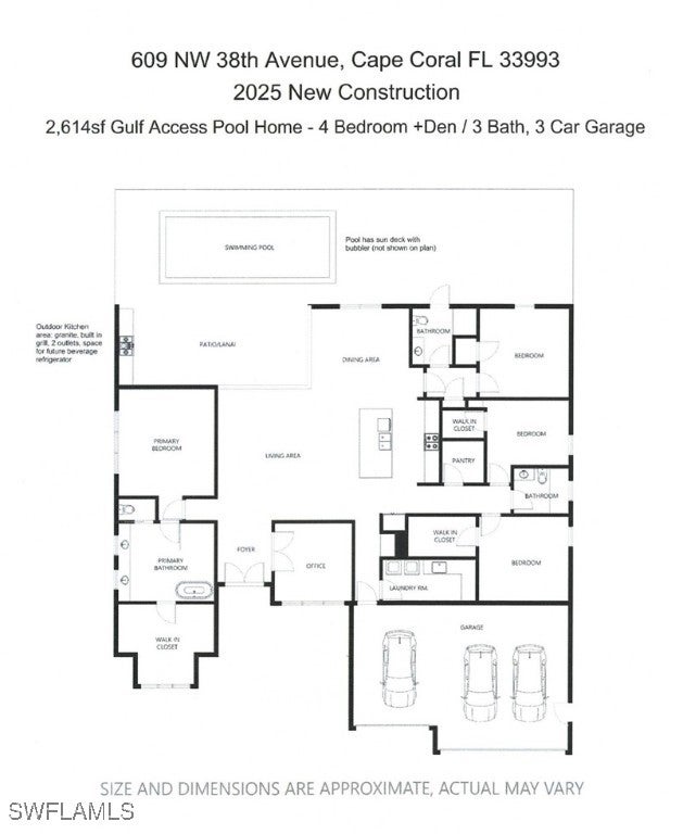 Cape Coral, Florida, 33993, United States, 4 Bedrooms Bedrooms, ,3 BathroomsBathrooms,Residential,Active,1715430
