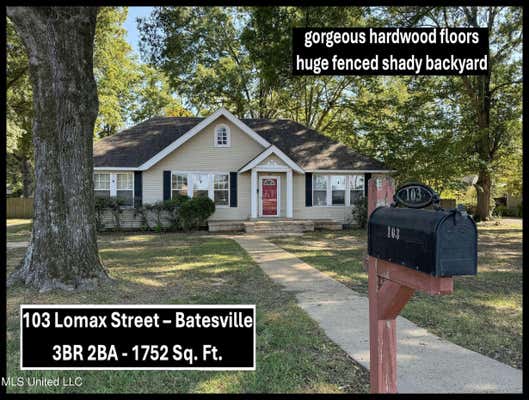 103 LOMAX ST, BATESVILLE, MS 38606 - Image 1